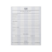Preppy Monogram Weekly Reset Notepad | Planner Notizblock (Rotiert)