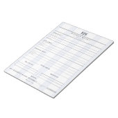 Preppy Monogram Weekly Reset Notepad | Planner Notizblock (angewinkelt)