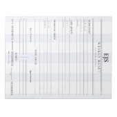Preppy Monogram Weekly Reset Notepad | Planner Notizblock (Vorderseite)