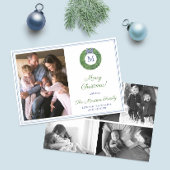 Preppy Monogram Wreath Foto Collage Weihnachten