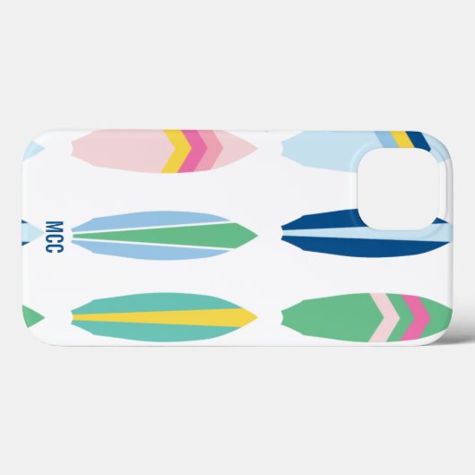 Preppy Multi Pattern Surfboards Personalisiert Case-Mate iPhone Hülle (Rückseite (Horizontal))