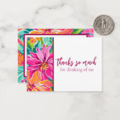 Preppy Multiclored Floral Vielen Dank Mitteilungskarte (Vorderseite/Rückseite Beispiel)