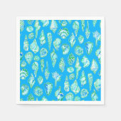 Preppy-Muscheln an der blauen Küste Serviette (Vorderseite)