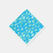 Preppy-Muscheln an der blauen Küste Serviette (Ecke)