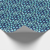 Preppy-Muscheln auf Navy-Background Geschenkpapier (Ecke)