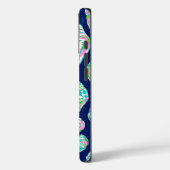 Preppy-Muscheln auf Navy Blue Background Monogram Case-Mate iPhone Hülle (Rückseite / Links)