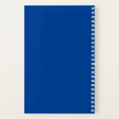 Preppy NAME Moderne Typografie JAHR Blauer weißer  Notizblock (Rückseite)