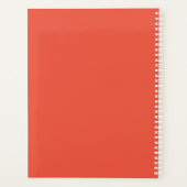 Preppy NAME YEAR Orange White Modern Fun Planer (Rückseite)