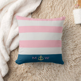Preppy Naugram Throw Pillow Kissen