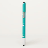 Preppy Nautic Blue and White Monogram Case-Mate iPhone Hülle (Hinten/Rechts)