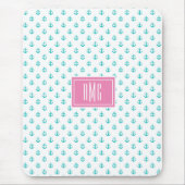 Preppy Nautic Triple Monogram Mousepad (Vorne)