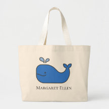 Preppy Nautical Blue Whale Personalisiert