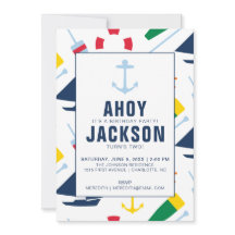 Preppy Nautical Children's Birthday Party Boy