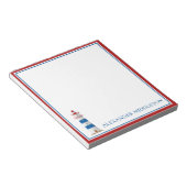 Preppy Nautical Lighthouse Personalisiert Notizblock (angewinkelt)