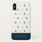 Preppy Nautical ⎢ Monogram iPhone Case (Rückseite)