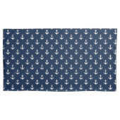 Preppy Navy Blue Anchors Pattern Kissenbezug (Vorderseite)