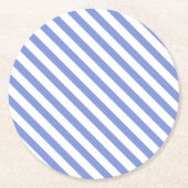 Preppy Navy Blue & White Stripes - Untersetzer (Vorderseite)