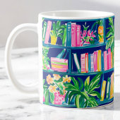 Preppy Navy Bookcase Tropical Kaffeetasse