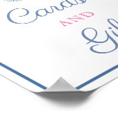 Preppy Navy rosa Karten und Gift Polterabend Poster (Ecke)