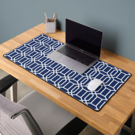 Preppy Navy White Octagon Geometric Schreibtischunterlage