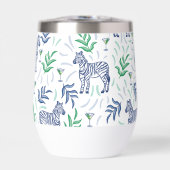 Preppy Navy Zebra Martinis White (Vorderseite)