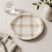 Preppy-Neutrales Karo Pappteller
