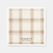 Preppy-Neutrales Karo Serviette (Vorderseite)
