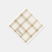Preppy-Neutrales Karo Serviette (Ecke)