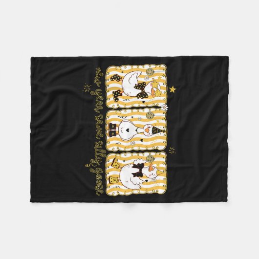 Preppy New Year Same Silly Goose Coquette Bow Happ Fleecedecke (Vorderseite (Horizontal))