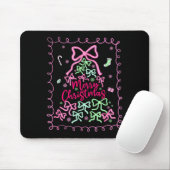 Preppy Nk Coquette Bow Christmas Tree Girly Xmas H Mousepad (Mit Mouse)