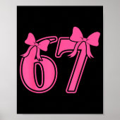 Preppy Nk Coquette Bow Lace 67 Six Seven Meme Wome Poster (Vorne)