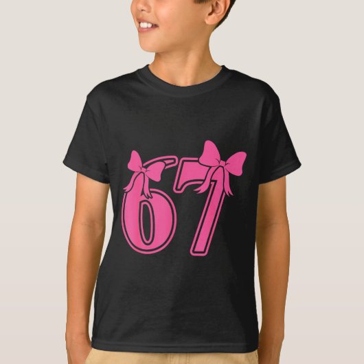 Preppy Nk Coquette Bow Lace 67 Six Seven Meme Wome T-Shirt (Vorderseite)