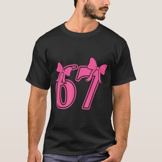 Preppy Nk Coquette Bow Lace 67 Six Seven Meme Wome T-Shirt (Vorderseite)