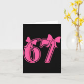 Preppy Nk Coquette Schleife Spitze 67 Six Seven Me Karte (Gelbe Blume)