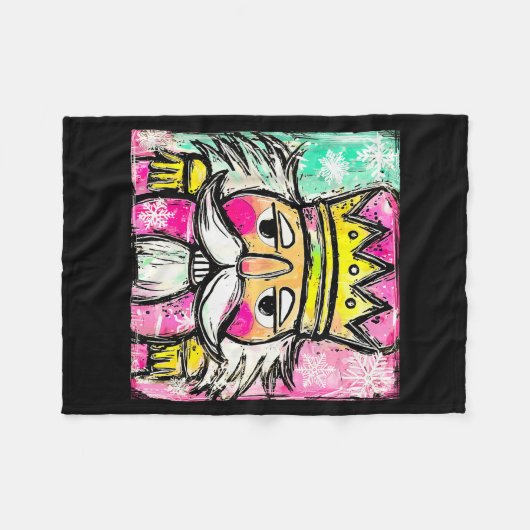 Preppy Nutcracker Christmas Girly Xmas Costume Kid Fleecedecke (Vorderseite (Horizontal))