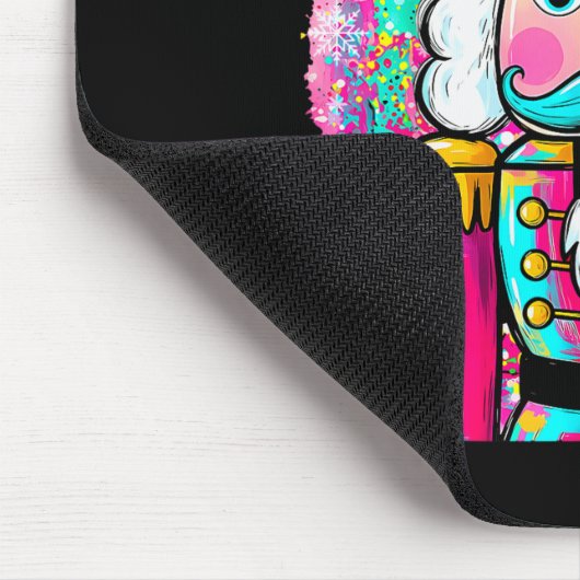 Preppy Nutcracker Merry Christmas Xmas Pajamas Wom Mousepad (Ecke)