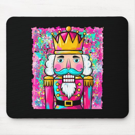 Preppy Nutcracker Merry Christmas Xmas Pajamas Wom Mousepad (Vorne)