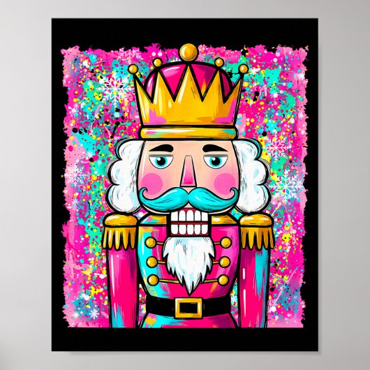 Preppy Nutcracker Merry Christmas Xmas Pajamas Wom Poster (Vorne)