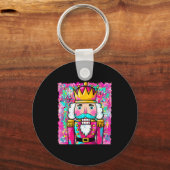 Preppy Nutcracker Merry Christmas Xmas Pajamas Wom Schlüsselanhänger (Vorderseite)