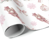 Preppy Nutcracker Weihnachtswackelpapier Geschenkpapier (Rolleneckpunkt)