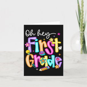 Preppy Oh Hey, 1. Klasse zurück zur Schule Lehrer  Karte