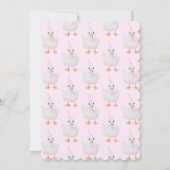 Preppy One Albern Gänse Pink Einladung (Rückseite)
