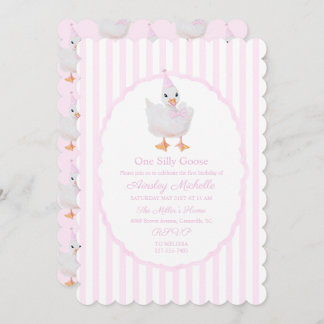 Preppy One Albern Gänse Pink Einladung