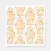 Preppy orange Ingwer Erntedank Serviette (Vorderseite)