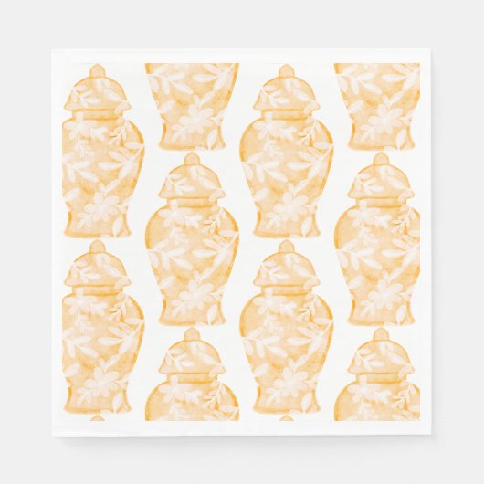 Preppy orange Ingwer Erntedank Serviette (Vorderseite)