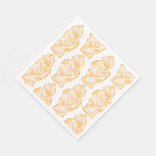 Preppy orange Ingwer Erntedank Serviette (Ecke)