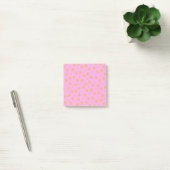 Preppy Orange Pink Hippie Blume Muster Post-it Klebezettel (Büro)