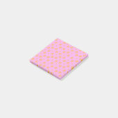 Preppy Orange Pink Hippie Blume Muster Post-it Klebezettel (angewinkelt)