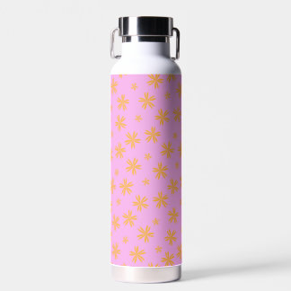 Preppy Orange Pink Hippie Blume Muster Trinkflasche