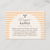 Preppy Orange Tennis Baby Duschdusche Windelwanne Begleitkarte (Vorderseite)